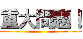 重大問題！ ()