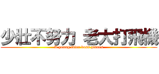 少壯不努力 老大打飛機 (A young idler boss planes)