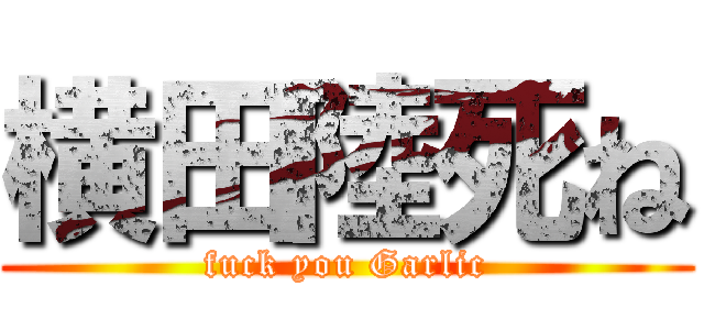 横田陸死ね (fuck you Garlic)