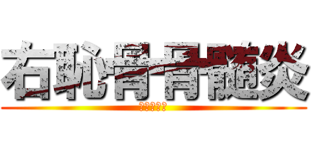 右恥骨骨髄炎 (溢れ出る海)