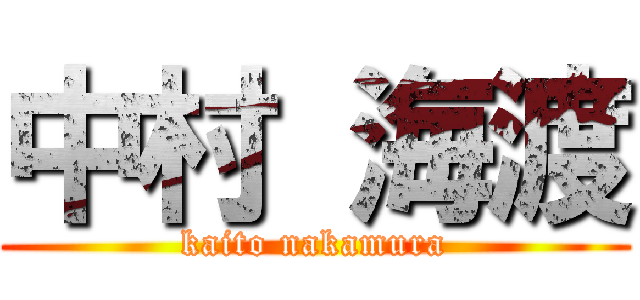 中村 海渡 (kaito nakamura)