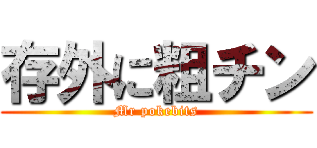 存外に粗チン (Mr pokebits)