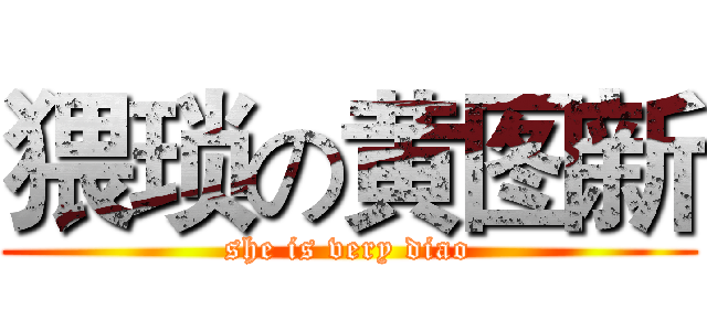 猥琐の黄图新 (she is very diao)