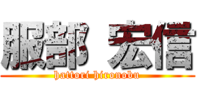 服部 宏信 (hattori hironobu)