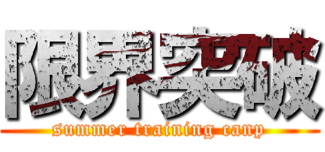 限界突破 (summer training canp)