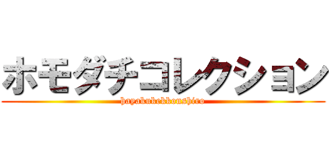 ホモダチコレクション (hayakukekkonshiro)