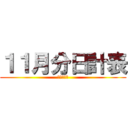 １１月分日計表 (令和３年度)