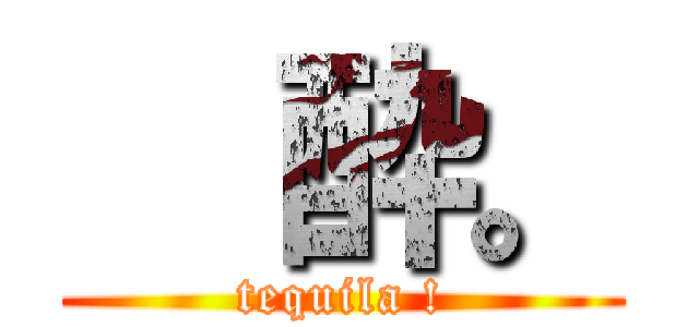   酔。 (tequila !)