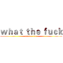ｗｈａｔ ｔｈｅ ｆｕｃｋ (attack on titan)