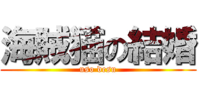 海賊猫の結婚 (uso desu)