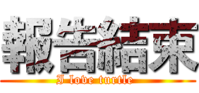 報告結束 (I love turtle )