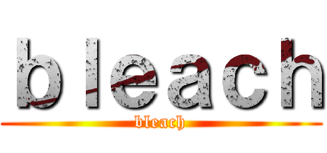 ｂｌｅａｃｈ (bleach)