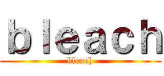 ｂｌｅａｃｈ (bleach)