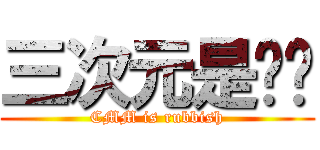 三次元是垃圾 (CMM is rubbish)