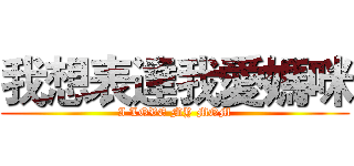我想表達我愛媽咪 (I LOVE MY MOM)