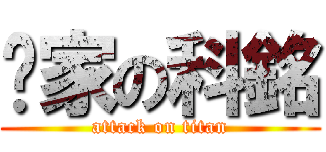 妳家の科銘 (attack on titan)