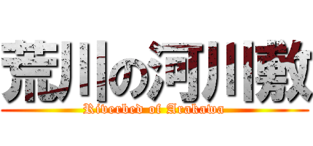 荒川の河川敷 (Riverbed of Arakawa)