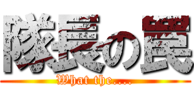 隊長の罠 (What the....)