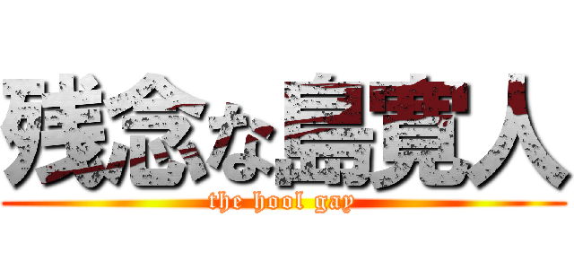 残念な島寛人 (the hool gay)