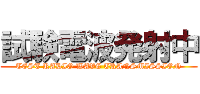 試験電波発射中 (TEST RADIO WAVE TRANSMISSION)