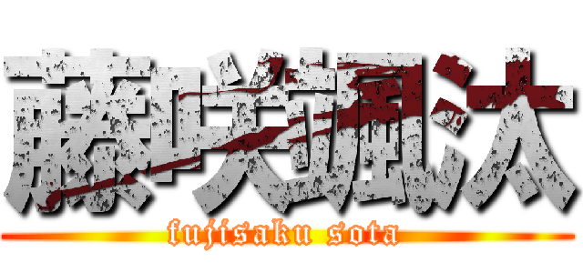 藤咲颯汰 (fujisaku sota)