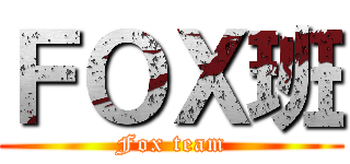 ＦＯＸ班 (Fox team)