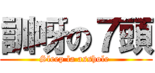 訓呀の７頭 (Sleep la asshole )