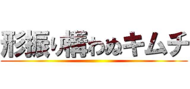 形振り構わぬキムチ ()