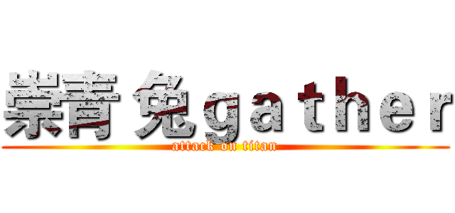 崇青 兔ｇａｔｈｅｒ (attack on titan)