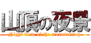 山頂の夜景 (Night view of the mountaintop)