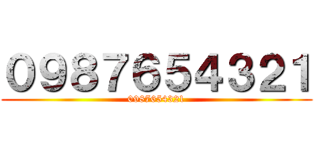 ０９８７６５４３２１ (0987654321)