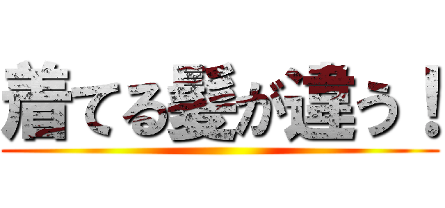 着てる髪が違う！ ()