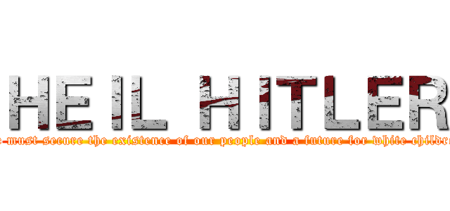 ＨＥＩＬ ＨＩＴＬＥＲ (We must secure the existence of our people and a future for white children)