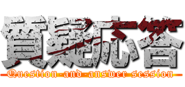 質疑応答 (Question-and-answer session)