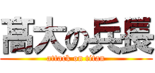 髙大の兵長 (attack on titan)
