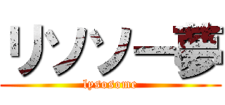 リソソー夢 (lysosome)