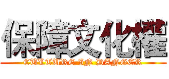 保障文化權 (CULTURE IN DANGER)