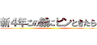 新４年この顔にピンときたら！ ()