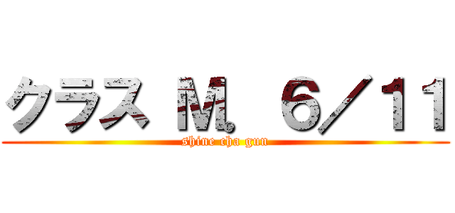 クラス Ｍ．６／１１ (shine cha gun)