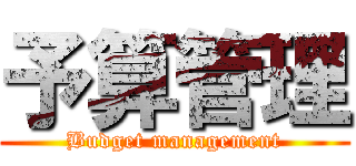 予算管理 (Budget management)