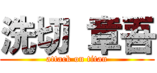 洗切 章吾 (attack on titan)