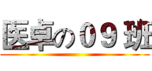 医卓の０９ 班 ()