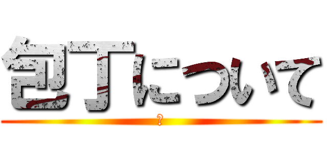 包丁について (　)