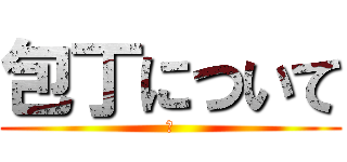 包丁について (　)