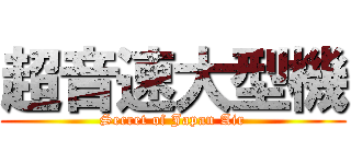 超音速大型機 (Secret of Japan Air)