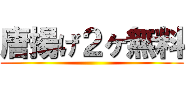 唐揚げ２ヶ無料 ()