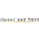 Ｎｅｖｅｒ ｓａｙ ｎｅｖｅｒ ()