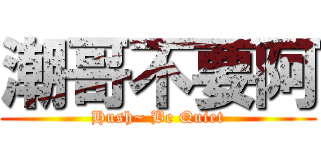 潮哥不要阿 (Hush~ Be Quiet)