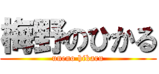 梅野のひかる (uneno hikaru)