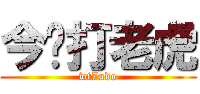 今晚打老虎 (wt7udo)